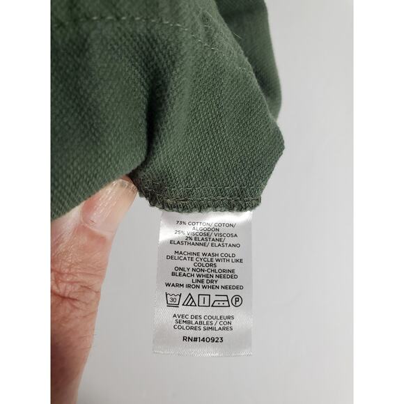 LOFT Green Button Pocket Shift Skirt Side Zip Stretch Preppy Mini Size: 6 - Picture 6 of 8